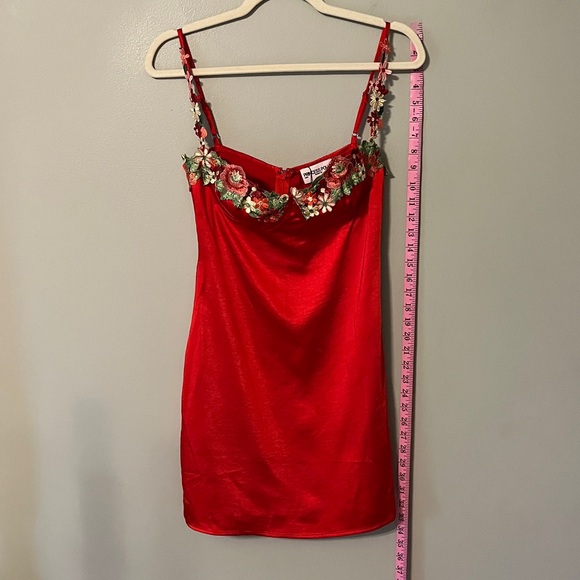 New! Princess Polly Kenzie Mini Dress Red‎ Size 6 NWT - Picture 4 of 15